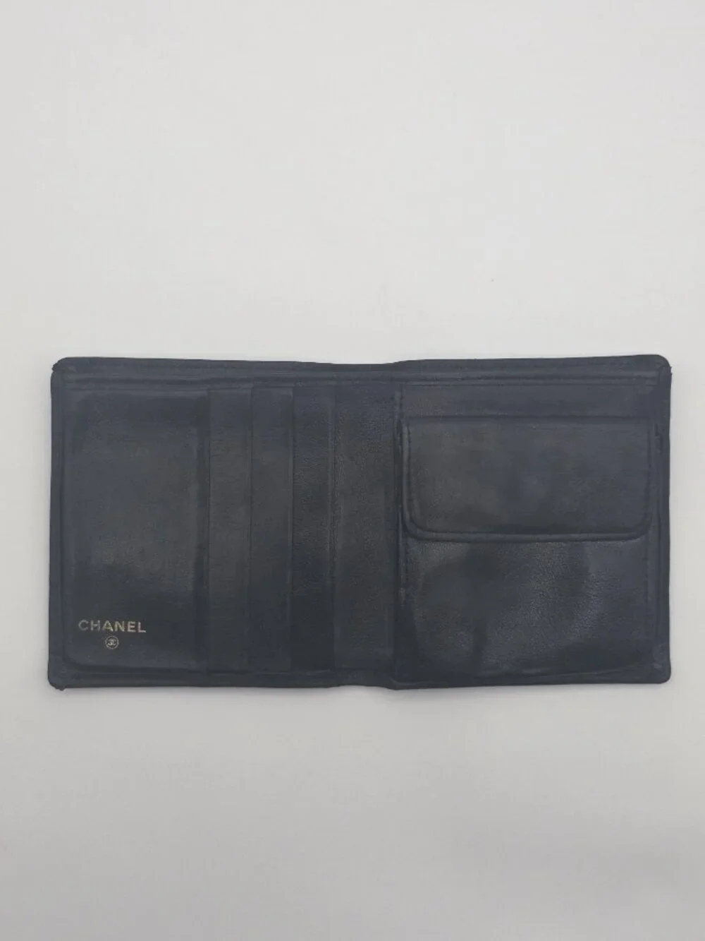 Chanel Black Leather Bifold Wallet (1827773)